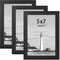 5x7 Picture Frame, Photo Frame with High Definition Plexiglass, Posters & Art Prints, Black Picture Frame for Wall or Tabletop Display (Black, Pack of 3)